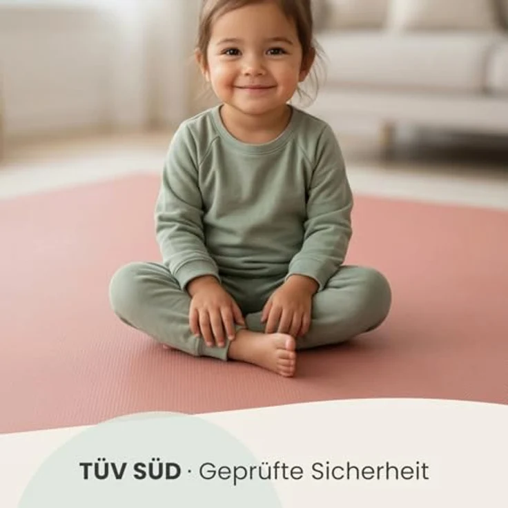 LittleTom Puzzlematte für Kinder, 18-tlg. Krabbelmatte 30x30 cm, TÜV-geprüft, mit Antiallergischer Oberfläche, wasserfest und beidseitig verwendbar in modernen Pastelltönen – Bild 2