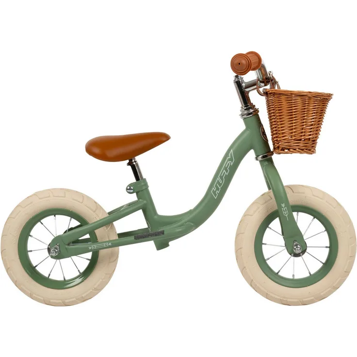 Huffy Vintage Laufrad 10 Zoll, Grün - Laufrad ohne Pedale für Kinder, mit bezauberndem Design und gepolstertem Sattel
