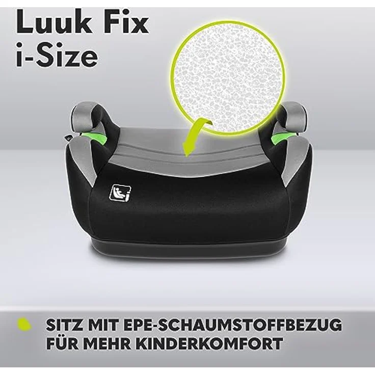 lionelo Kindersitzerhöhung LUUK FIX I-SIZE, ISOFIX, Maschinenwaschbar, 22-36 kg, 125-150 cm, (Set) – Bild 5