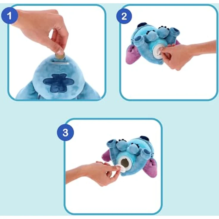 Disney Lilo & Stitch Plüsch Spardose, 20 cm, Zwinkerndes Auge, ideal für Kinder und Fans – Bild 3