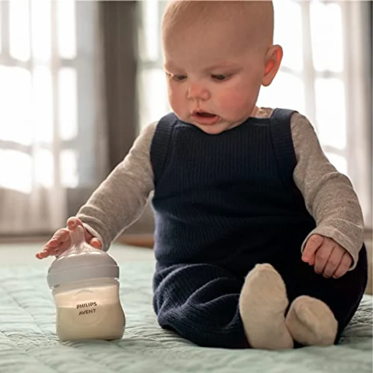 Philips Avent Natural Response Babyflasche – 2 x 125 ml Baby-Milchflasche für Neugeborene und älter, BPA-frei, 0+ Monate (Modell SCY900/02) - Preisvergleich – Bild 3