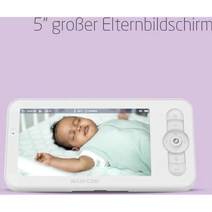 Maxi-Cosi MC See Baby Monitor Pro, Babyphone mit Kamera und Bewegungserkennung, 200 m Reichweite, einschließlich Schlaflieder und Temperaturüberwachung – Bild 4