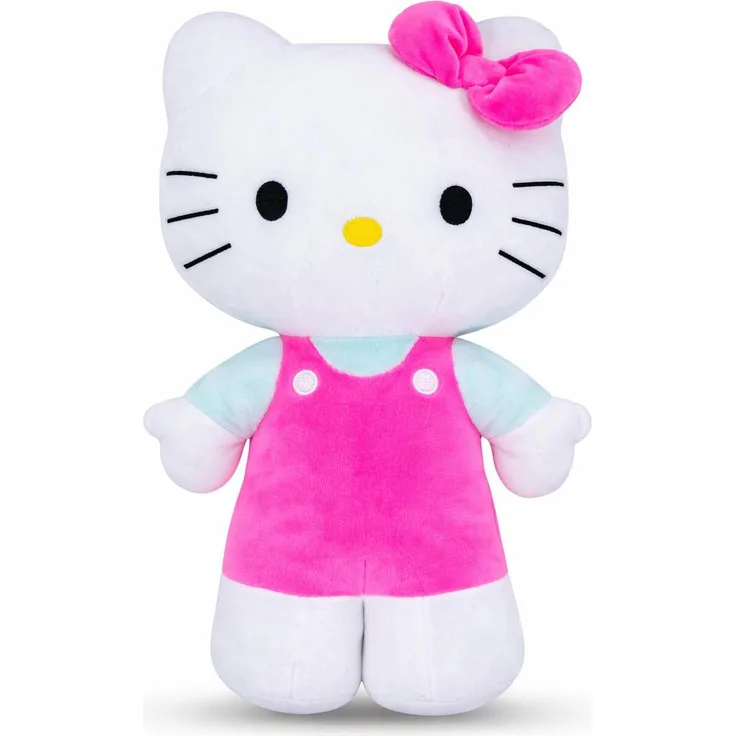 SANRIO Hello Kitty Kuscheltier Plüschtier, 45 cm mit wählbarer Schleife in Pink, Rot, Weiß oder Rosa, hochwertiger Plüsch, für Kinder ab 1 Jahr