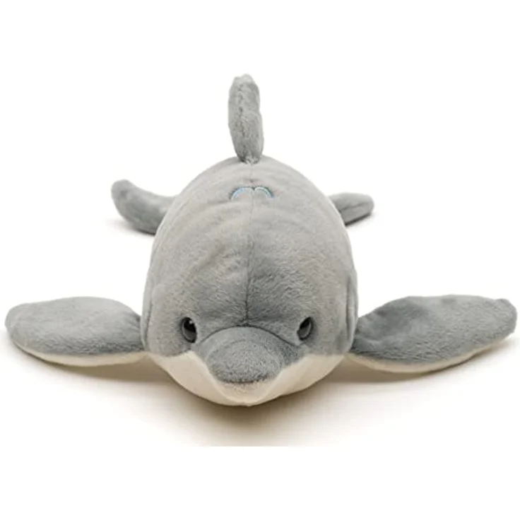Uni-Toys Kuscheltier Großer Tümmler, Delfin - 28 cm (Länge) - Plüsch-Delphin - Plüschtier, zu 100 % recyceltes Füllmaterial - lebensecht, kuschelweich, naturgetreues Aussehen – Bild 4