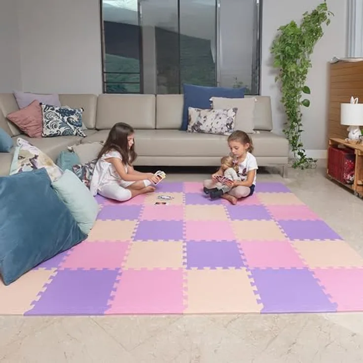 MioTetto Krabbelmatte Baby, Zertifizierte, Ungiftige Puzzlematte, Wasserfest und Stilvoll, 9-teiliges Set in 6 Farben erhältlich