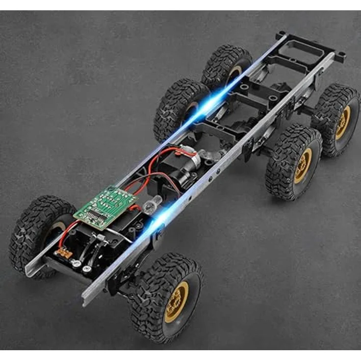 efaso RC-Truck Q75 ferngesteuerter Geländewagen - RC LKW 1:16 mit Allradantrieb und LED-Beleuchtung, grün – Bild 6