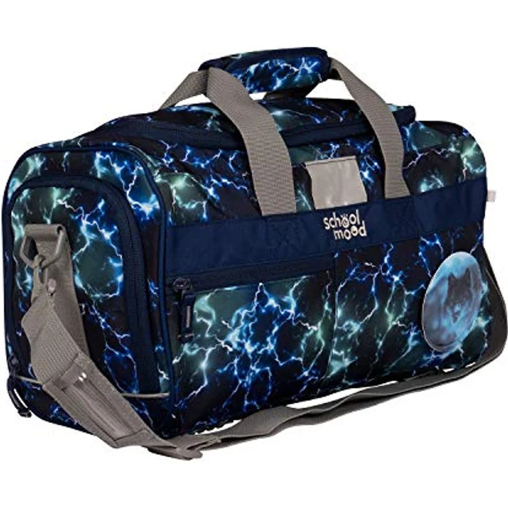 School Mood 'Sporttasche Felix (Wolf)', 18 l, separates Nassfach, reflektierende Flächen, wechselbarer Patchy – Bild 2