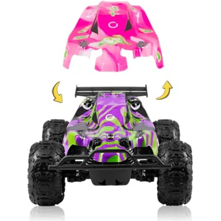 Overmax X-Clash Ferngesteuertes RC-Auto, Maßstab 1:22, 25 km/h, 100 m Reichweite, 2 Akkus 600 mAh - Hinterradantrieb, 30 Min. Spaß – Bild 2