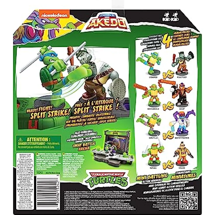 Big Buy Cooking Teenage Mutant Ninja Turtles Legends of Akedo: Michelangelo vs Evil Bepop, Kampffiguren-Set mit 2 Figuren, bunt, 4 Stücke, für Kinder ab 6 Jahren – Bild 3