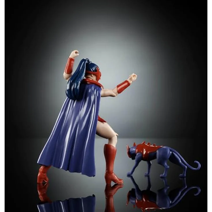 Masters of the Universe Origins Actionfigur Catra, 14 cm groß, detailreiches Design mit Katzen-Zubehörteil, JBM84 – Bild 5