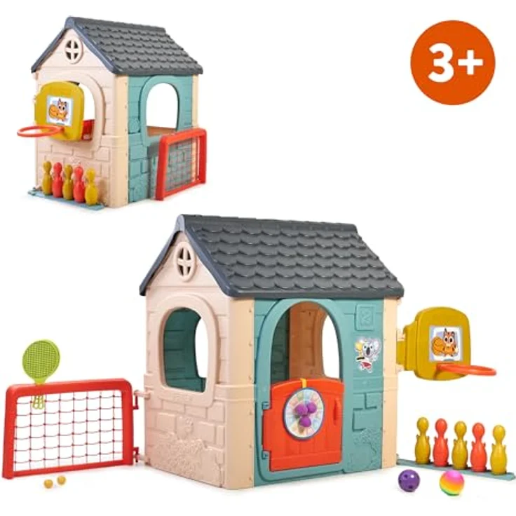 Feber Casual 6 Activities House, Spielhaus mit 6 Spielaktivitäten, Sonnenlichtbeständigen Farben, leicht montierbar, geeignet ab 3 Jahren – Bild 2