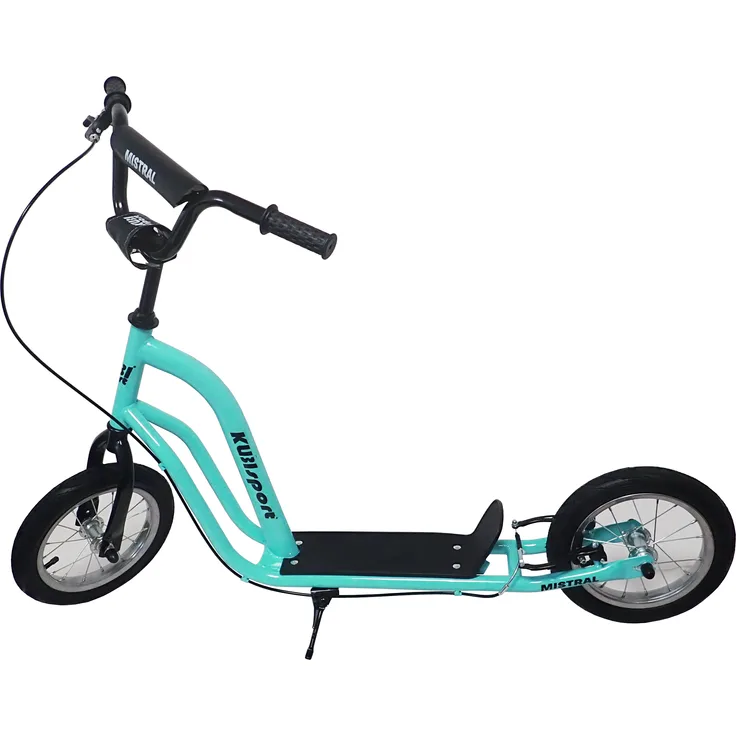 KUBIsport Scooter mit 12" aufblasbaren Rädern, türkis