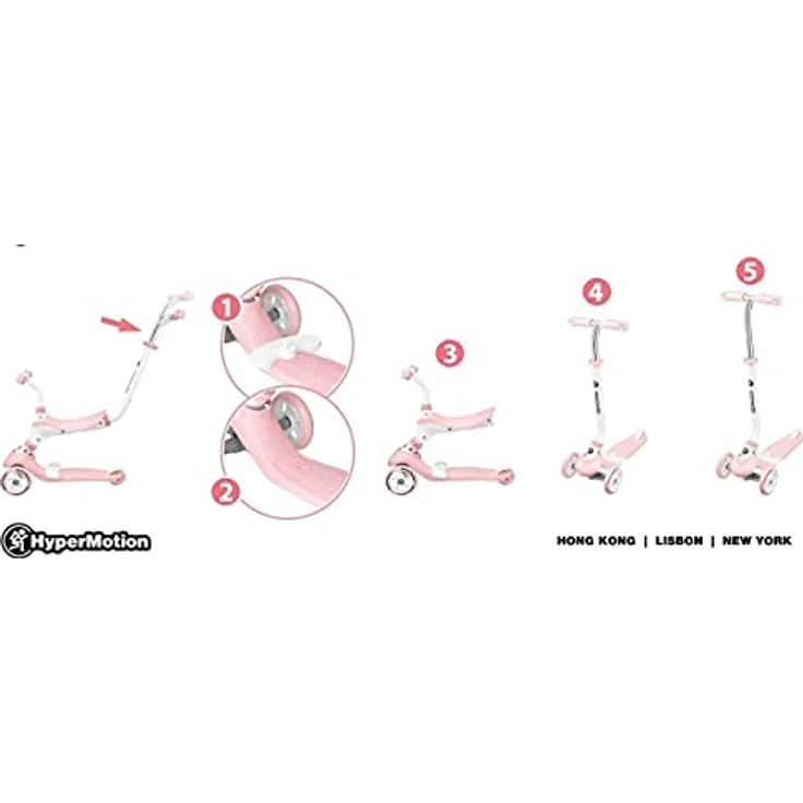 HyperMotion Multifunktionaler 5-in-1 Balance-Roller mit Sitz, Rosa, ab 1 Jahr – Bild 6