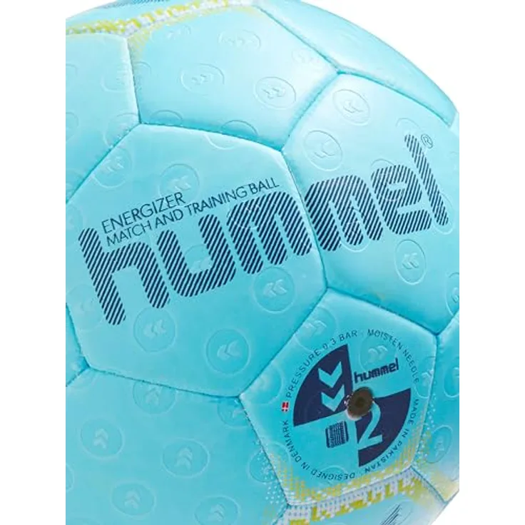 hummel Handball Energizer Hb Erwachsene Größe 3, Trainingsball mit Latexblase, PU Schaum, blau