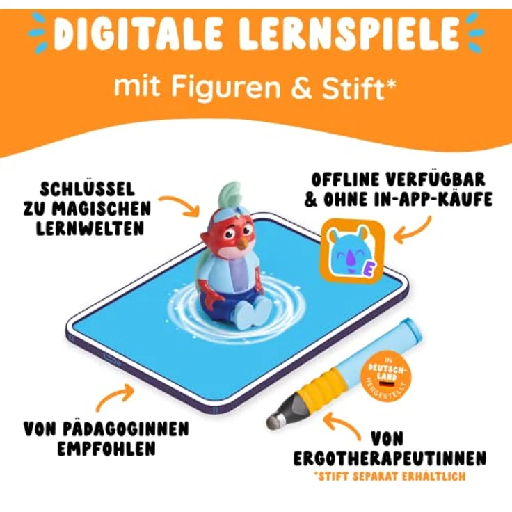 Edurino Figur Niki Erstes Englisch ab 4 Jahren inkl. App I Innovatives & digitales Lernspiel für Mädchen & Jungen I Spielerisches Englisch Lernen für Kinder I Über 150 Wörter & Phrasen – Bild 3