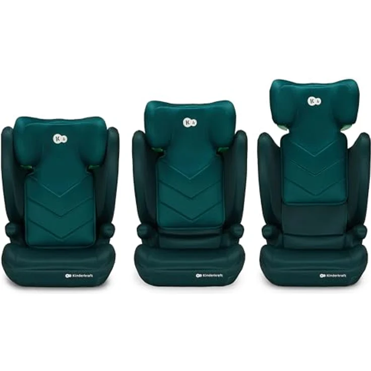 KinderKraft I-Spark, Kindersitz 2in1 mit Sicherheitsstandard ECE R129/i-Size, Höhenverstellbare Kopfstütze, Sitzerhöhung für 100-150 cm, Schwarz – Bild 4