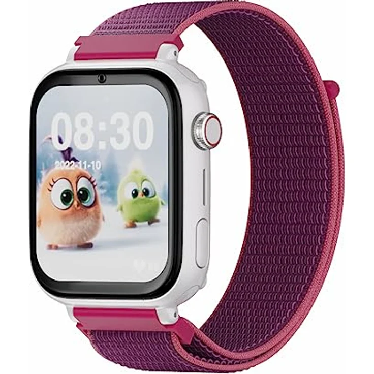 SaveFamily SaveWatch Plus 4G. Smartwatch für Kinder. Anruf, Video, Face ID, Anpassbare Bänder, UltraSlim, Hintergrundbilder, Musik, Bluetooth, App Store (Frambuesa) – Bild 1