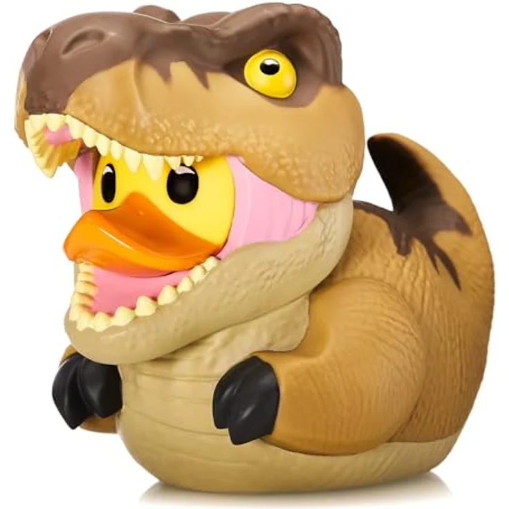 TUBBZ T-Rex Box-Ausgabe Sammler-Vinyl-Gummiente Figur - Offizielles Jurassic World Rebirth Merchandise, 9 cm groß, Display-Box mit Grafik – Bild 1