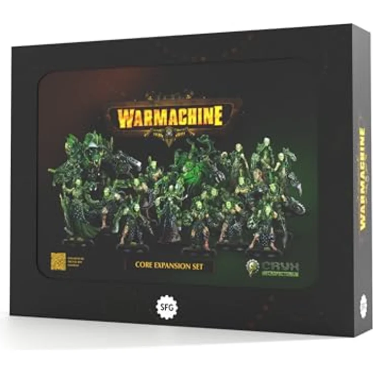 Steamforged Games Warmachine: Cryx Necrofactorium Core Expansion, Brettspiel mit Nekromechanischen Thralls und Nekrochirurg Sepsira – Bild 1