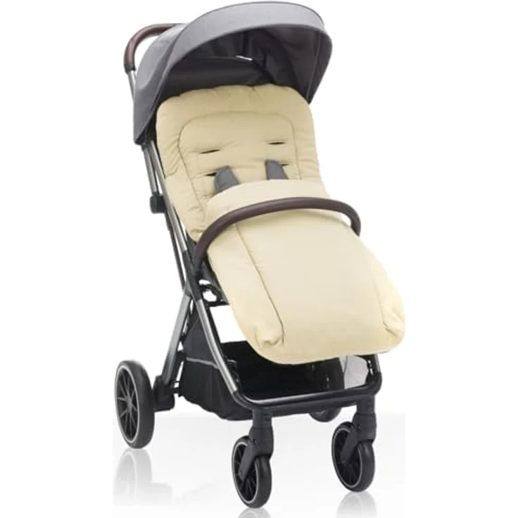 Stimo24 Fußsack/Sommerfußsack für Buggy Kinderwagen Jogger, 90 x 40 cm, waschbar bei 30°C, Beige – Bild 4