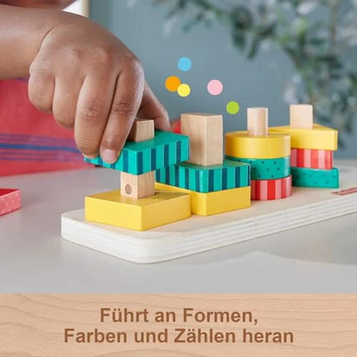 Fisher-Price® Stapelspielzeug Formen-Stapel- und -Sortierspielzeug aus Holz, (13-tlg) - Holzspielzeug zur Förderung der Feinmotorik und Farberkennung – Bild 5