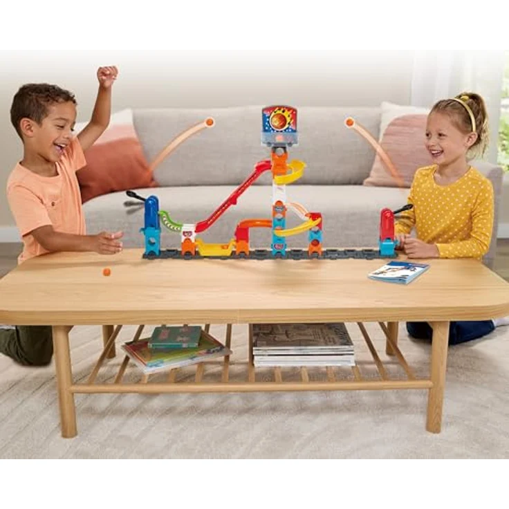 VTech Marble Rush - Interaktives Basketball-Bahn-Set S500 mit 41 Teilen, 6 MarBalls, Vielseitige Aufbauoptionen, Fördert Kreativität und Motorik, inkl. farbiger Anleitung – Bild 3