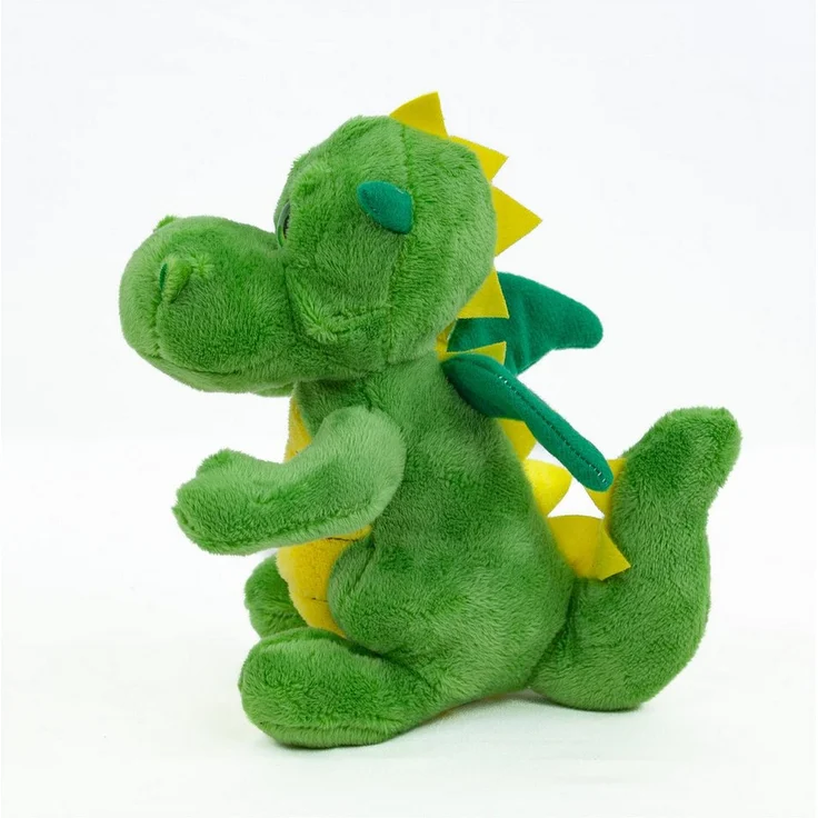 Teddys Rothenburg Kuscheltier Drache, 18 cm, grün/gelb, waschbar bis 30°C, Plüschtier mit Füllwatte