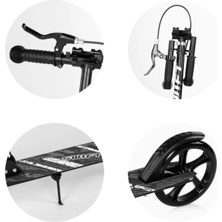 Chipolino Kinderroller Swift, klappbar mit rutschfesten Griffen, ABEC-7 Lager, Hinterradbremse, weiß – Bild 5
