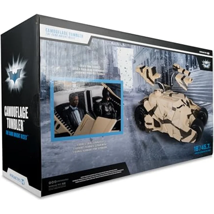 McFarlane Toys Multiverse Fahrzeug Tumbler Camouflage (The Dark Knight Rises), 45 cm, detailliertes Sammlermodell mit rollenden Rädern und Sammlerkarte – Bild 13