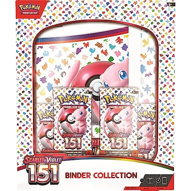 The Pokemon Company Pokémon TCG: Scharlachrot & Violett 151 - Sammelkarten-Binder mit 360 Kartenplätzen und 4 Boosterpacks – Bild 2