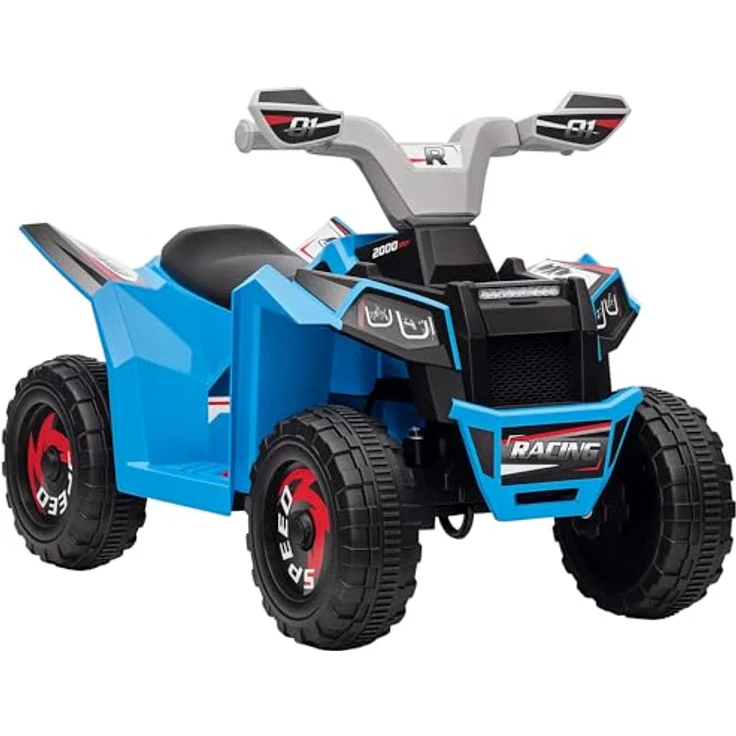 HOMCOM Elektro-Kinderquad Kinderauto, Elektrofahrzeug mit Vorwärts- & Rückwärtsgang, Belastbarkeit 25 kg, Blau, für Kinder von 18 Monaten bis 36 Monaten – Bild 2
