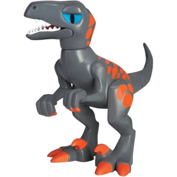 Merkloos Action Heroes Spielfiguren-Set, Dino-Abenteuer mit Velociraptor, Pterodactylus und Entdecker-Figur, 12 cm Höhe – Bild 4