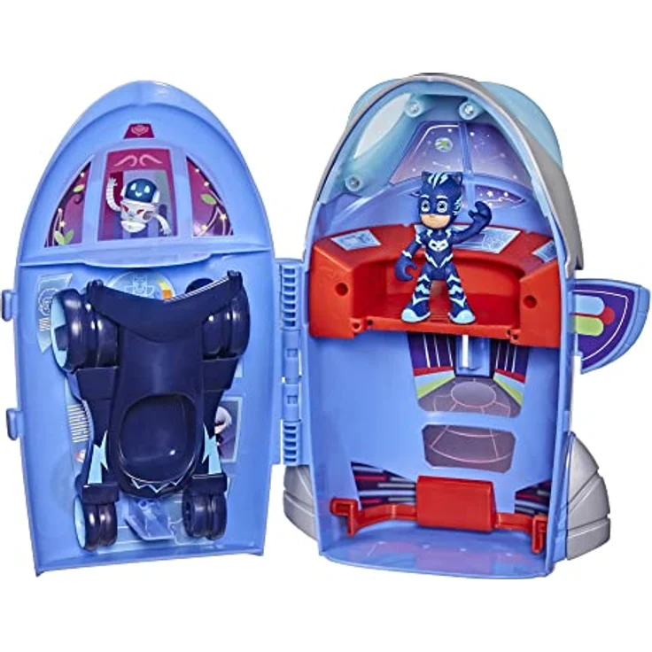 PJ Masks 2-in-1-Hauptquartier Spielset, Hauptquartier und Rakete, Spielzeug mit Action-Figur für Kinder ab 3 Jahren – Bild 4