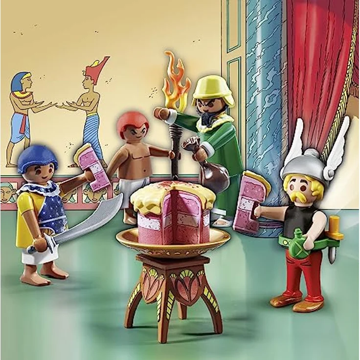 PLAYMOBIL Asterix 71269 Pyradonis' vergiftete Torte, Asterix, Kleopatra`s Vorkoster sowie Pyradonis und dessen Helfer Schraubzieris, Spielzeug für Kinder ab 5 Jahren – Bild 3