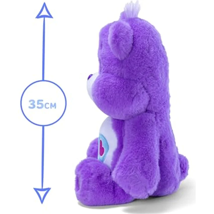 SIMBA Kuscheltier Care Bears Teile Gern Bärchi,35 cm, Lila mit zwei Lollis auf dem Bauch – Bild 3