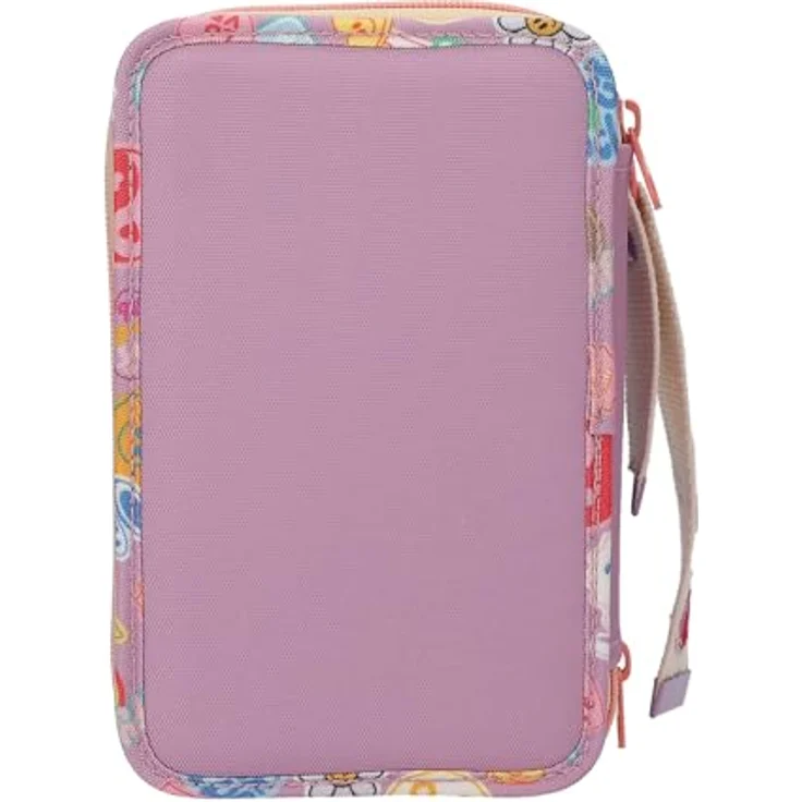 Depesche 13283 TOPModel Girl Power - Gefüllte 3-Fach Federtasche in Lila, mit Model Motiv und bunten Batches, Federmappe mit Buntstiften, Schere, Lineal uvm. – Bild 3