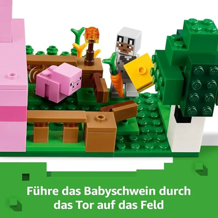 LEGO Minecraft Das Babyschwein-Haus, Bauspielzeug mit Zombie-Piglin im Wald-Biom, Geschenk für Mädchen und Jungen ab 7 Jahren 21268 – Bild 4