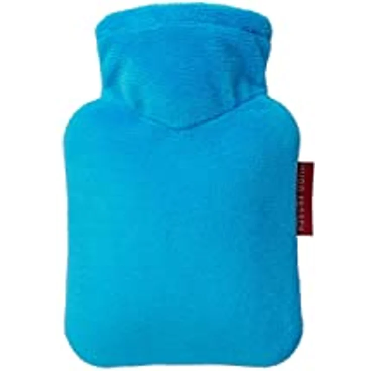 Hugo Frosch Mini-Wärmflasche 0,2 l, samtig weicher Veloursbezug in grau, Made in Germany – Bild 1
