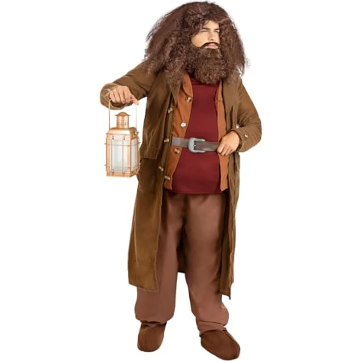 Funidelia Offizielles Hagrid Kostüm - Harry Potter für Herren, Braun, Größe L-XL, inklusive Hose, Jacke mit integriertem Shirt, Gürtel und Fußabdeckungen – Bild 1