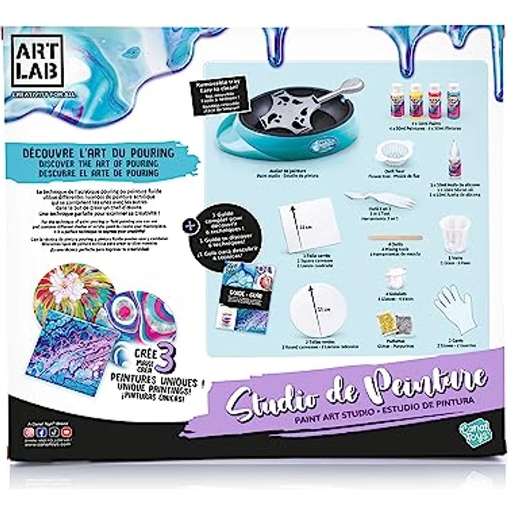 Canal Toys Studio Peinture Pouring Art, Acrylgießen Set zur Fluidmalerei, kreative Kunsttechnik – Bild 4