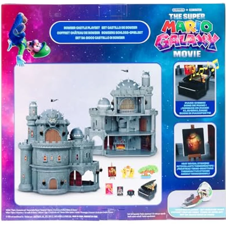 Jakks Pacific Super Mario Galaxy Film Deluxe Spielset, Bowsers Schloss mit 1 Minifigur – Bild 7