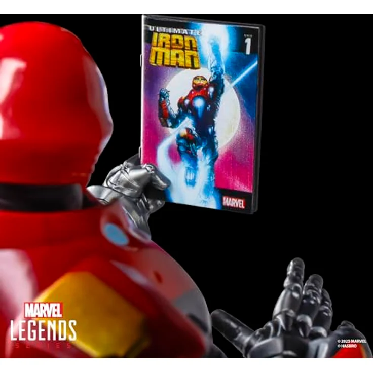 Marvel Legends Series Ultimate Iron Man Action-Figur, 15 cm premium-design mit Comic-Accessoire und 4 austauschbaren Händen – Bild 3