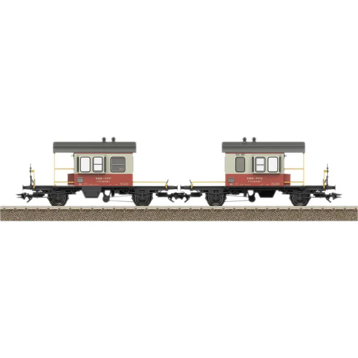 TRIX H0 24650 Personenwagen DC, Modellbau-Wagen in Kieselgrau/Blutorange, SBB Bauart Db mit Inneneinrichtung, Länge 21,3 cm