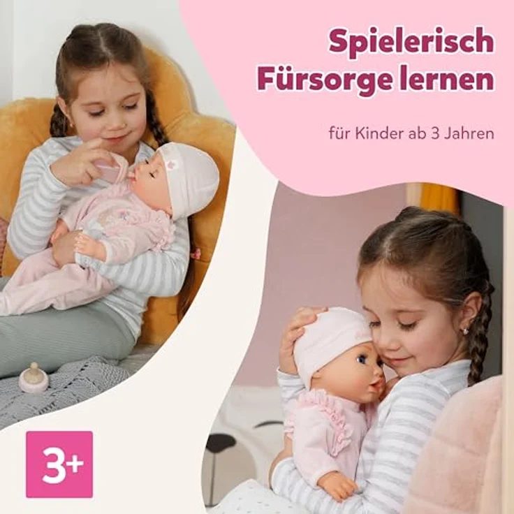 Baby Born Babypuppe Annabell 43 cm, interaktive Puppe mit süßen Geräuschen und Bewegungen, inklusive Fläschchen und Schnuller – Bild 7