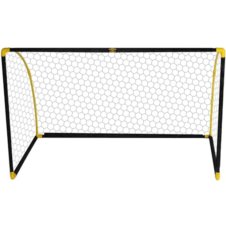 UMBRO Fußballtor 180 x 91 x 120 cm - Faltbares Trainingszubehör für Kinder und Erwachsene - Schwarz/Gelb – Bild 1