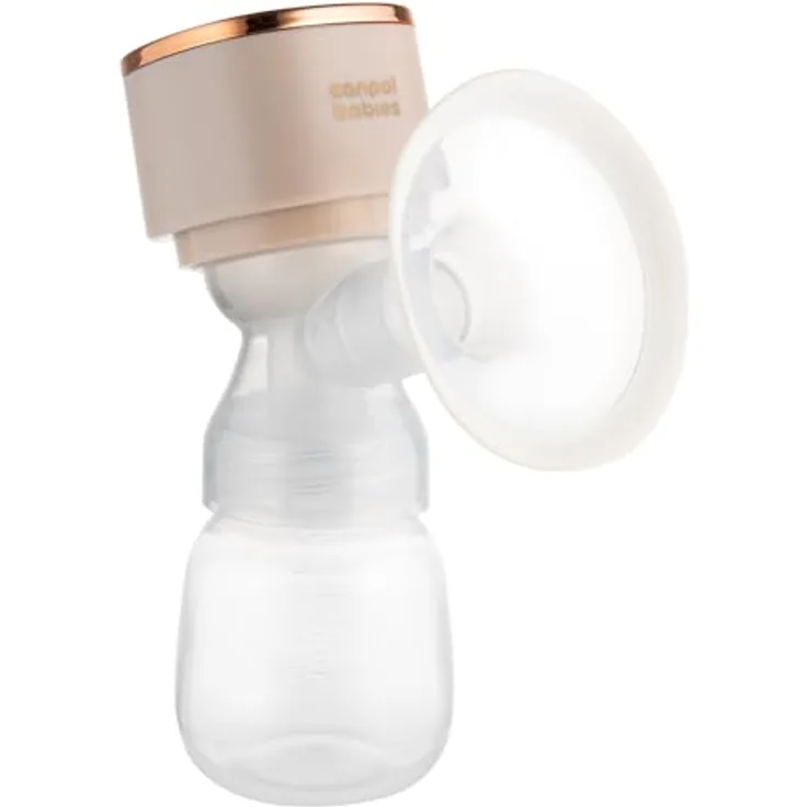 Canpol Babies PowerPump Milchpumpe, elektrische Muttermilchpumpe für effektives Abpumpen, einfach zusammenzubauen, für unterwegs geeignet