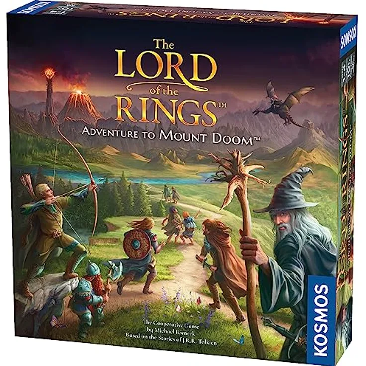 Thames & Kosmos Herr der Ringe: Abenteuer zum Mount Doom | Kooperatives Strategiespiel für 1-4 Spieler, 50 Minuten Spielzeit