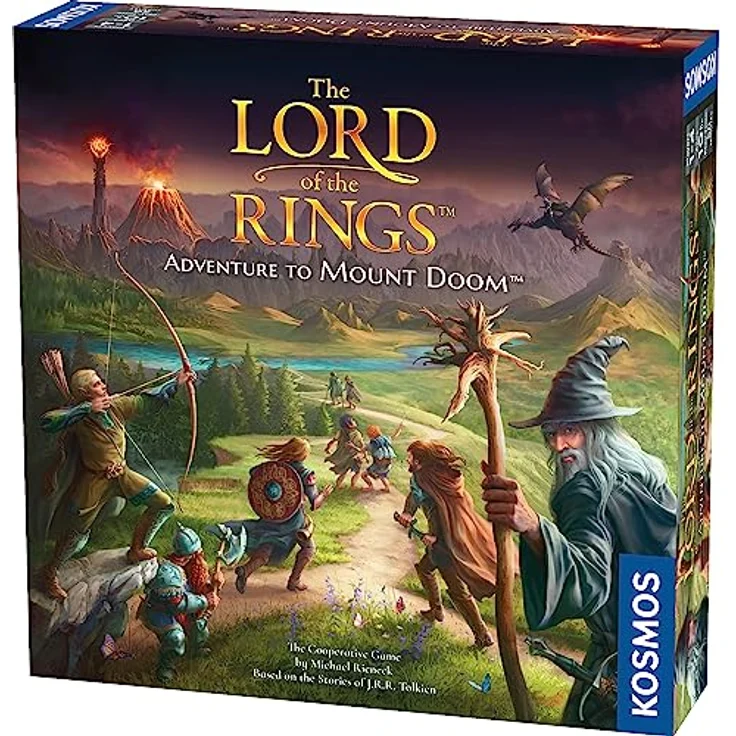 Thames & Kosmos Herr der Ringe: Abenteuer zum Mount Doom | Kooperatives Strategiespiel für 1-4 Spieler, 50 Minuten Spielzeit – Bild 1