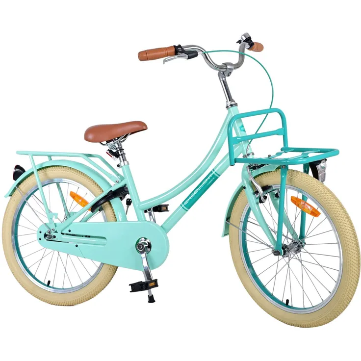 Volare Kinderfahrrad Excellent 20 Zoll für Mädchen in Grün, mit Handbremse und Rücktrittbremse