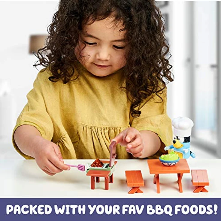 Heroes of Goo Jit Zu Bluey Spielset „Bandits Grillparty“ mit beweglicher 6 cm Bandit-Figur und Zubehör - offizieller Bluey-Sammelartikel – Bild 5